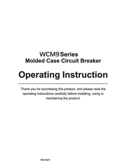 WCM9 AC Moulded Case Circuit Breaker