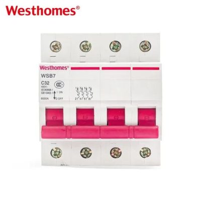 Factory Hot Sale Series AC Miniature Circuit Breaker Wsb7-63 MCB 4p