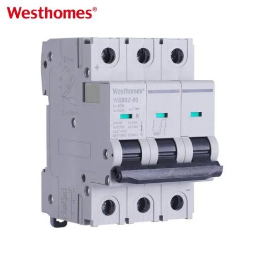High Quality CE CB DC 750V MCB Breaker Westhomes 3p 80A Mini Circuit Breaker