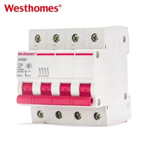 High Breaking MCB AC Electrical Miniature Circuit Breaker  Wsb7-63  MCB 3p