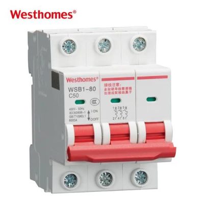 Wsb1-80 Westhomes Miniature Low Voltage Circuit Breaker 3p 6-80A 230/400V/AC MCB
