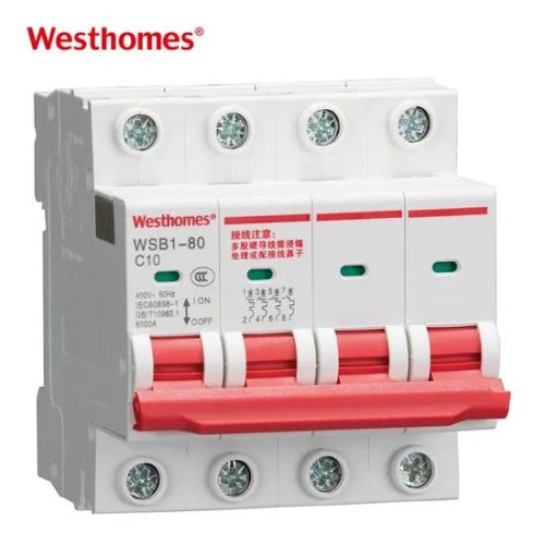 New Design Wsb1-80 1p 40A 6ka 230V/400V/AC 6ka Mini Circuit Breaker