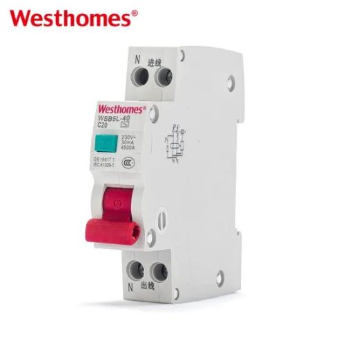 Westhomes Wsb5 (L) -40 Series Phase Nuetral Earth Leakage Miniature Circuit Breaker