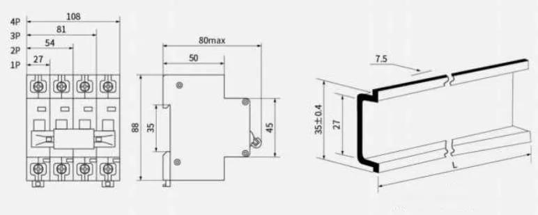 Professtional Manufacturer 1p Wsb1-125 Series 63A to 125A Mini Circuit Breaker