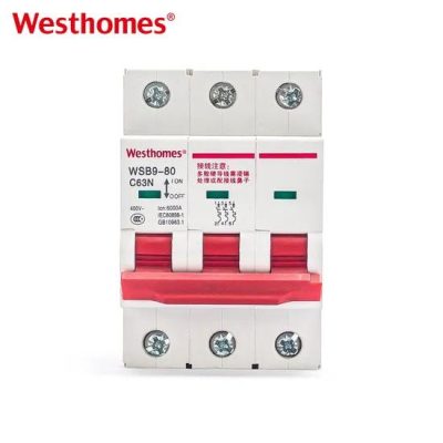 Westhomes Factory Miniature AC Low Voltage Circuit Breaker 3p with AC230V400V 50Hz/60Hz