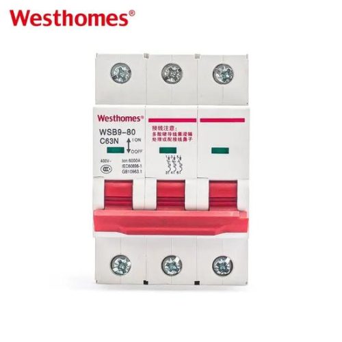 Westhomes Factory Miniature AC Low Voltage Circuit Breaker 3p with AC230V400V 50Hz/60Hz