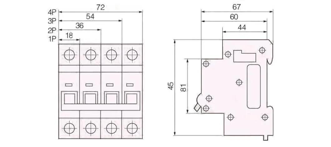 Westhomes Wsb9-80 Miniature Air Low Voltage Circuit Breaker 2p with AC230V400V 50Hz/60Hz