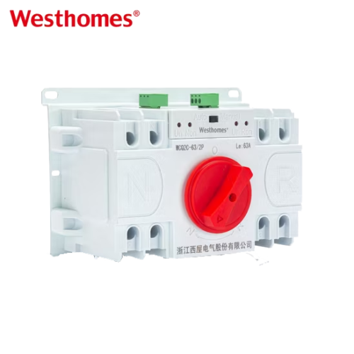 Reliable WCQ2C 2P Electric Dual Power Automatic Transfer Switch