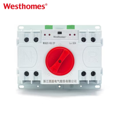 Reliable WCQ2C 2P Electric Dual Power Automatic Transfer Switch