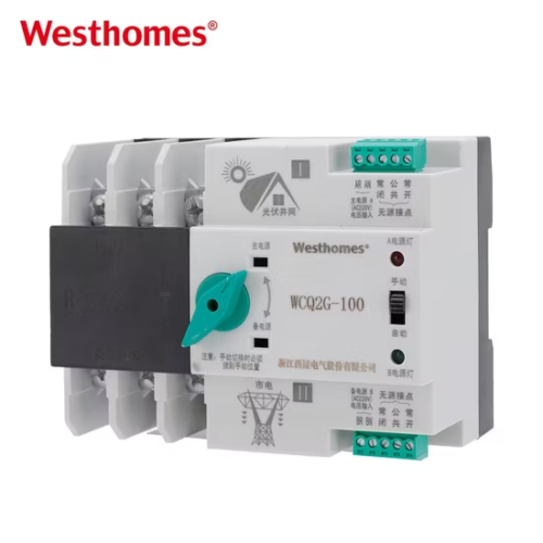 Chinese Supplier OEM WCQ2G-100 3P Dual Power Automatic Transfer Switch