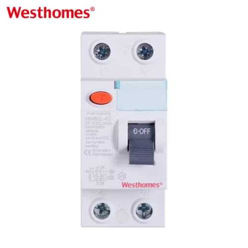 Westhomes HNB2L-63 1P+N RCCB | 230V Mini Circuit Breaker 63A