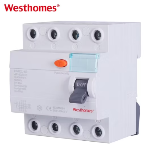 HNB2L-63 3P+N RCCB | 63A Residual Current Circuit Breaker