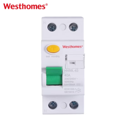 HNB9L-63 1P+N RCCB | 230V 63A Electronic RCBO Breaker