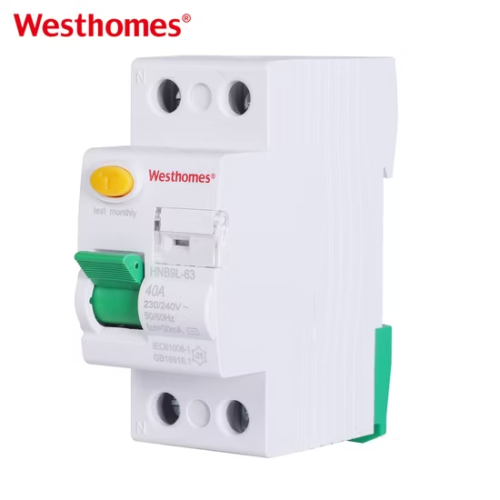 HNB9L-63 1P+N RCCB | 230V 63A Electronic RCBO Breaker