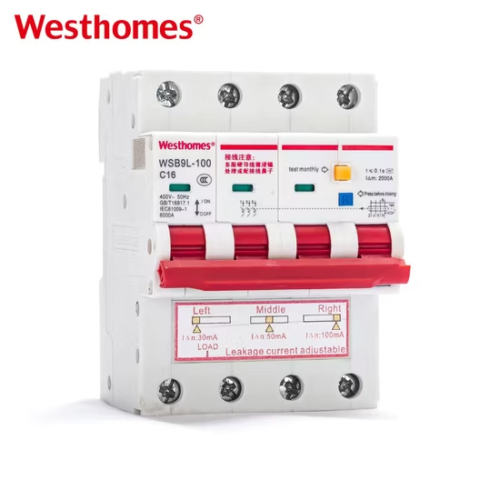 Westhomes WSB9L‑125 RCCB for EV Charger