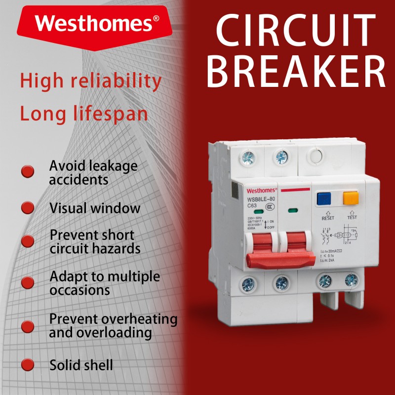 WSB1LE-80 1P+N RCBO avoid leakage accidents WSB1LE-80 1P+N RCBO avoid leakage accidents