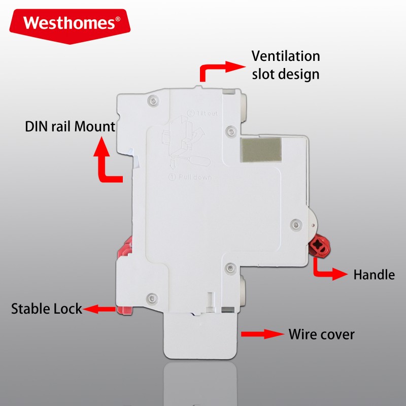 WSB1LE-80 1P+N RCBO handle WSB1LE-80 1P+N RCBO handle