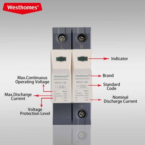 4P AC DC T2 Surge Arrester