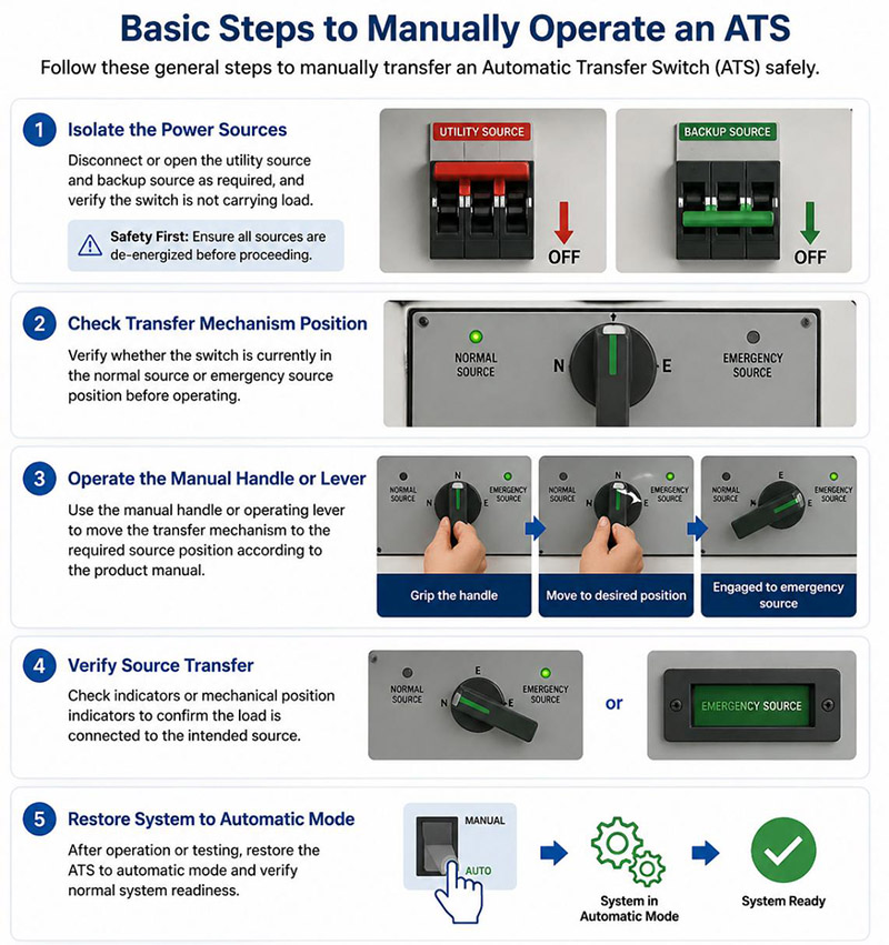Basic Steps to Manually Operate an ATS