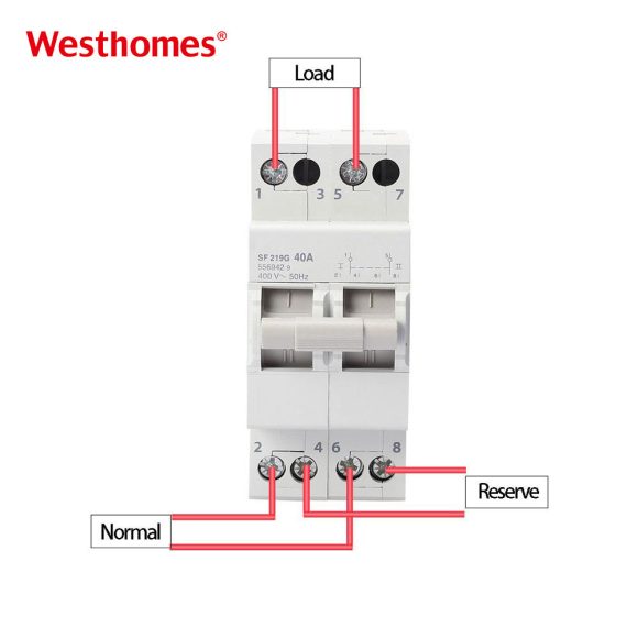 230V 2P 40A Din Rail Transfer Switch