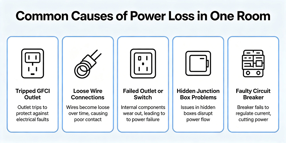 Common Causes of Power Loss in One Room