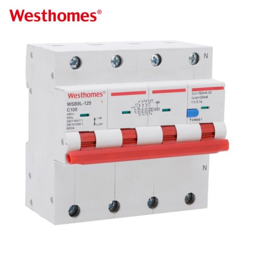WSB9L-125 Residual Current Circuit Breaker with Overload & Overvoltage Protection