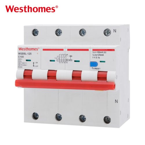 WSB9L-125 Residual Current Circuit Breaker with Overload & Overvoltage Protection