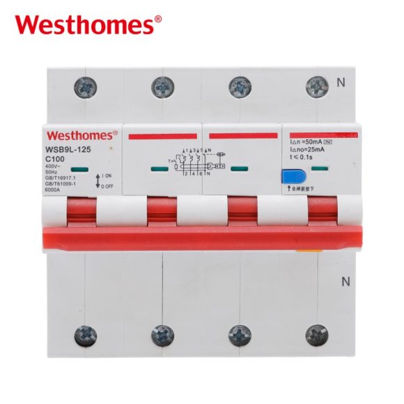 WSB9L-125 Residual Current Circuit Breaker with Overload & Overvoltage Protection