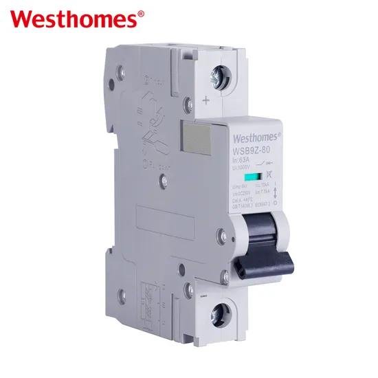 solar combiner box DC circuit breaker application example
